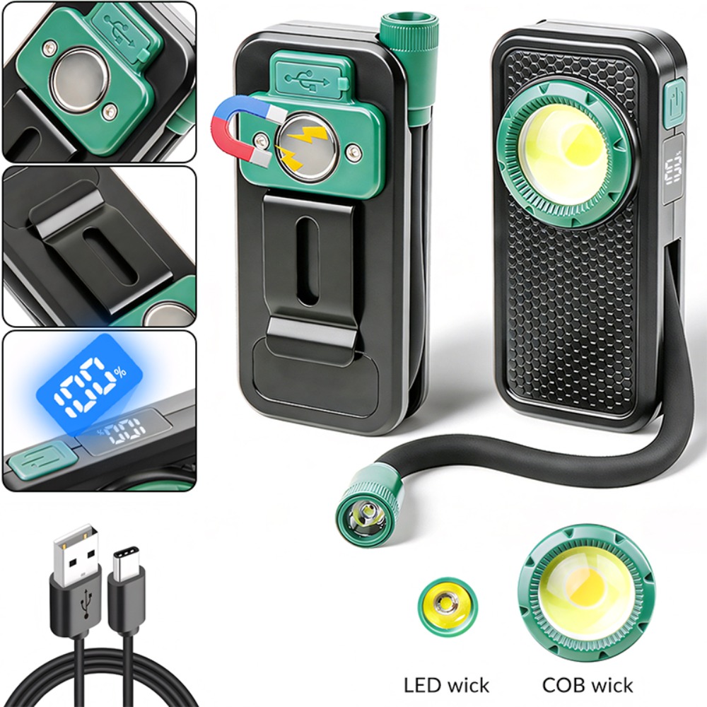 Outdoor Lighting Rechargeable - Lampu Kerja Magnetik Baru dengan Klip
