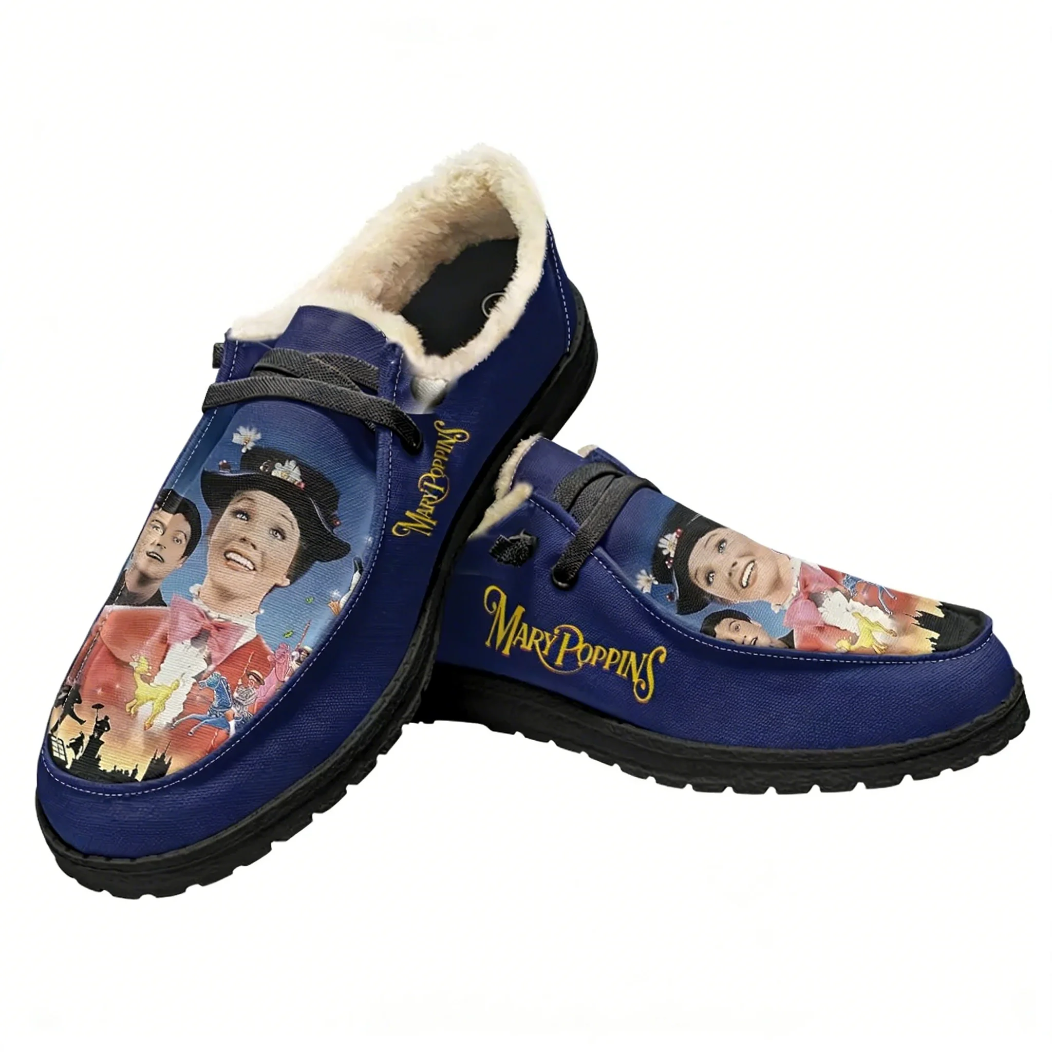 Outdoor Lighting Round - Sepatu Datar Beludru Mary-Poppins Sepatu Hangat