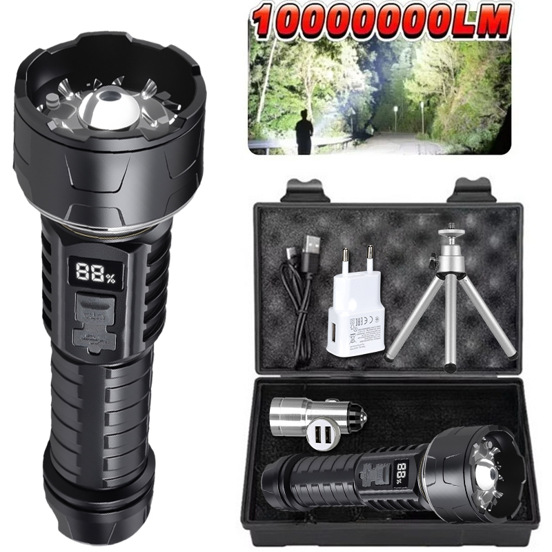 Outdoor Lighting Rechargeable - Senter LED COB Lentera Isi Ulang