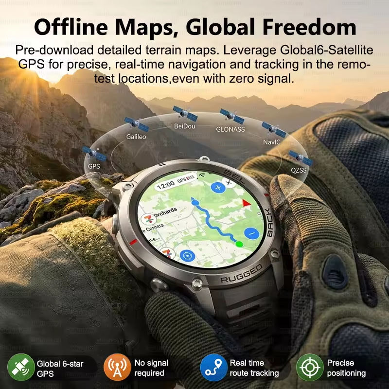 Jam Tangan Pintar GPS Militer  - Outdoor Lighting Track ulasan dan harga