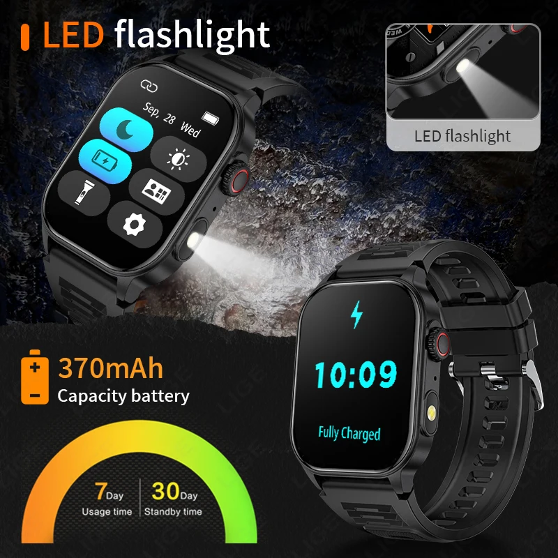 LIGE 2026 Jam Tangan Pintar Lu - Outdoor Lighting Track ulasan dan harga