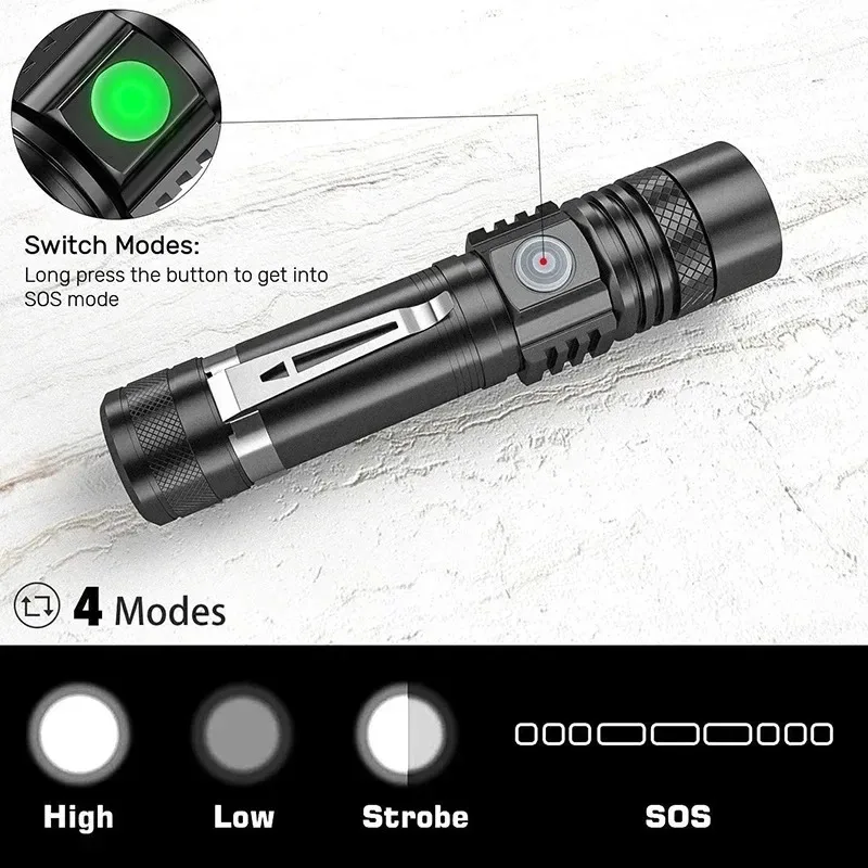 Senter LED T6 Isi Ulang, Sente - Lighting Fixture Outdoor ulasan dan harga