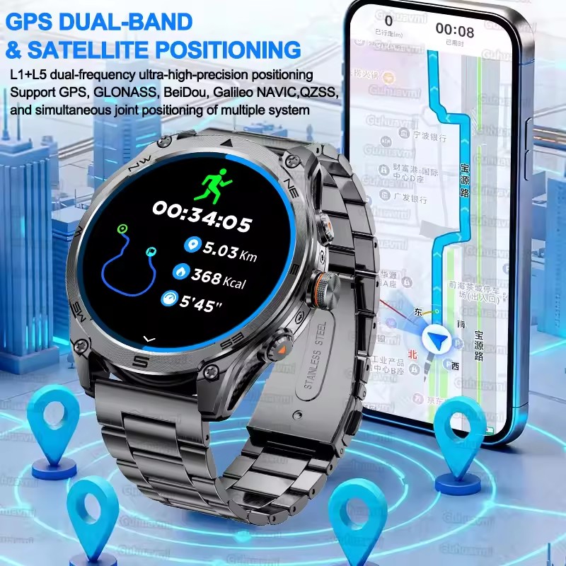 Jam Tangan Pintar GPS Terinteg - Outdoor Lighting Track ulasan dan harga