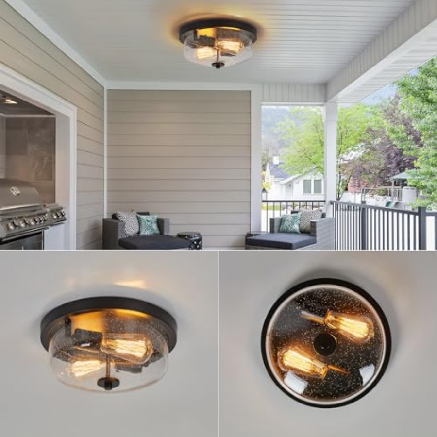 Lampu Plafon Flush Mount Gaya  - Lighting Fixture Outdoor ulasan dan harga